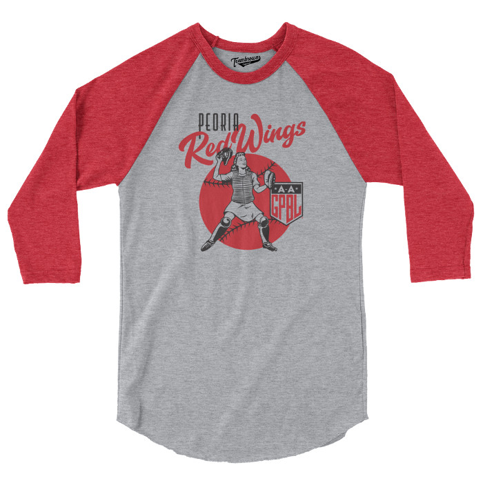 Unisex Teambrown Peoria Red Wings AAGPBL Longsleeve Baseball Shirt Unisex Teambrown Peoria Red Wings AAGPBL Longsleeve Baseball Shirt