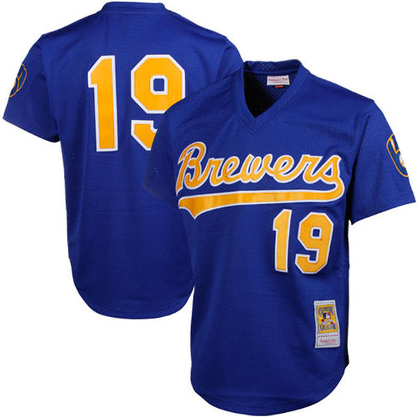 Men's Mitchell & Ness Robin Yount 1991 Milwaukee Brewers Batting Practice Cooperstown Jersey