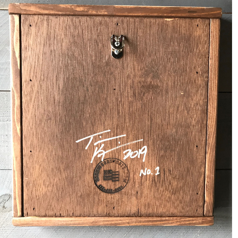 Vintage Distressed Wood 14 x 15 Baseball Hall of Fame Square Logo