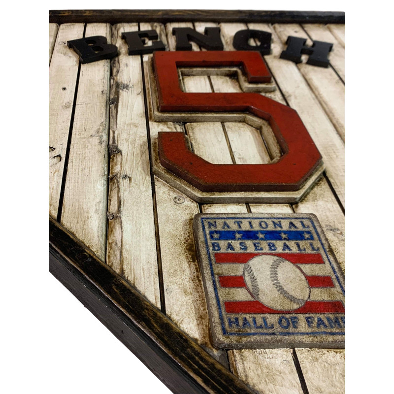 Johnny Bench Hall of Fame Vintage Distressed Wood 18.5 Inch Legacy Home Plate Ltd Ed of 250 Johnny Bench Hall of Fame Vintage Distressed Wood 18.5 Inch Legacy Home Plate Ltd Ed of 250