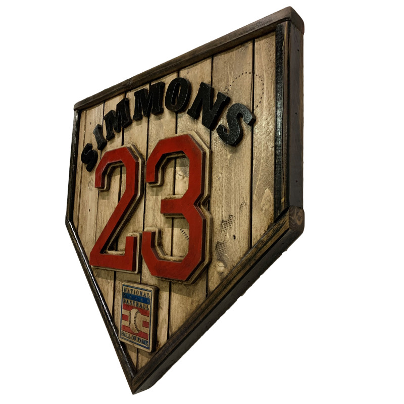 Ted Simmons Hall of Fame Vintage Distressed Wood 18.5 Inch Legacy Home Plate - Ltd Ed of 102 Ted Simmons Hall of Fame Vintage Distressed Wood 18.5 Inch Legacy Home Plate - Ltd Ed of 102