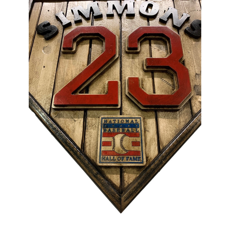 Ted Simmons Hall of Fame Vintage Distressed Wood 18.5 Inch Legacy Home Plate - Ltd Ed of 102 Ted Simmons Hall of Fame Vintage Distressed Wood 18.5 Inch Legacy Home Plate - Ltd Ed of 102
