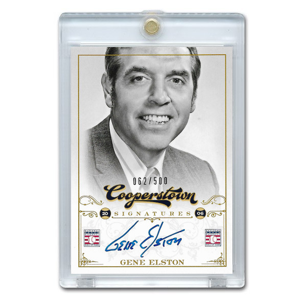 Gene Elston Autographed Card 2012 Panini Cooperstown Ltd Ed of 500