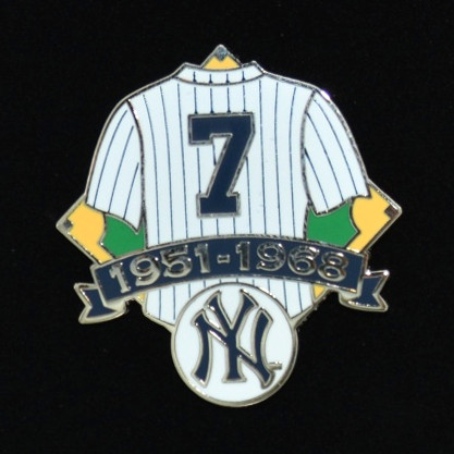 Mickey Mantle Hall of Fame Exclusive 3 Piece Pin Set with Plaque Bust Ltd Ed of 1,974