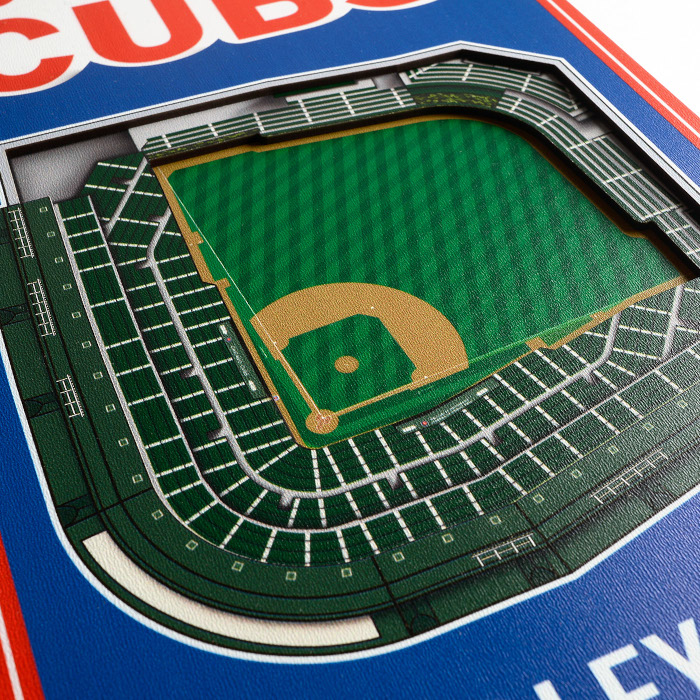Chicago Cubs 8 x 32 3D StadiumView Banner