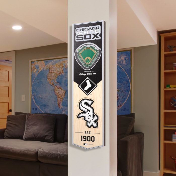 Chicago White Sox 8 x 32 3D StadiumView Banner