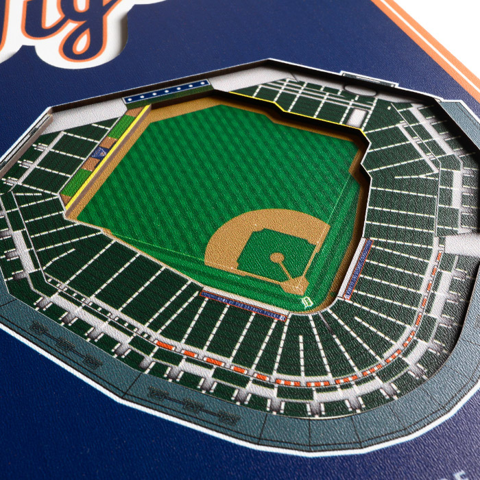 Detroit Tigers 8 x 32 3D StadiumView Banner