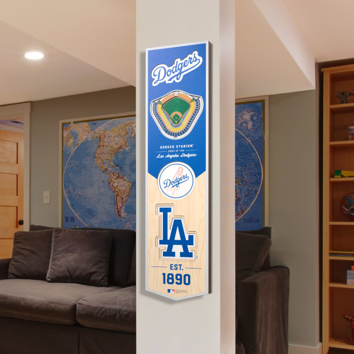 Los Angeles Dodgers 8 x 32 3D StadiumView Banner