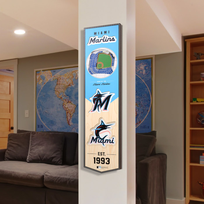Miami Marlins 8 x 32 3D StadiumView Banner
