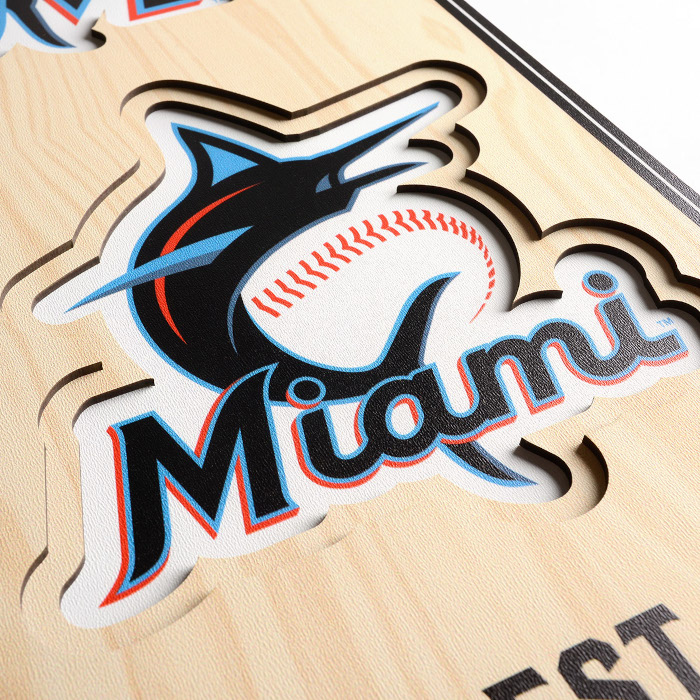Miami Marlins 8 x 32 3D StadiumView Banner