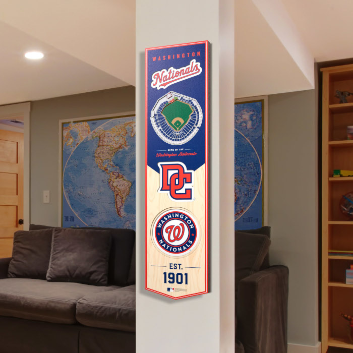 Washington Nationals 8  x 32 3D StadiumView Banner
