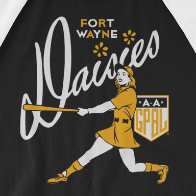 Unisex Teambrown Fort Wayne Daisies AAGPBL Longsleeve Baseball Shirt