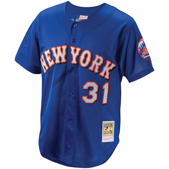 Men's Mitchell & Ness Mike Piazza 1999 New York Mets Batting Practice Cooperstown Jersey