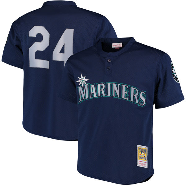 Men’s Mitchell & Ness Ken Griffey Jr. 1997 Seattle Mariners 20th  Anniversary Cooperstown Collection # 42 Authentic Grey Jersey