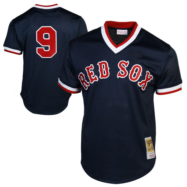 Men's Mitchell & Ness Ted Williams 1990 Boston Red Sox Batting Practice Cooperstown Jersey