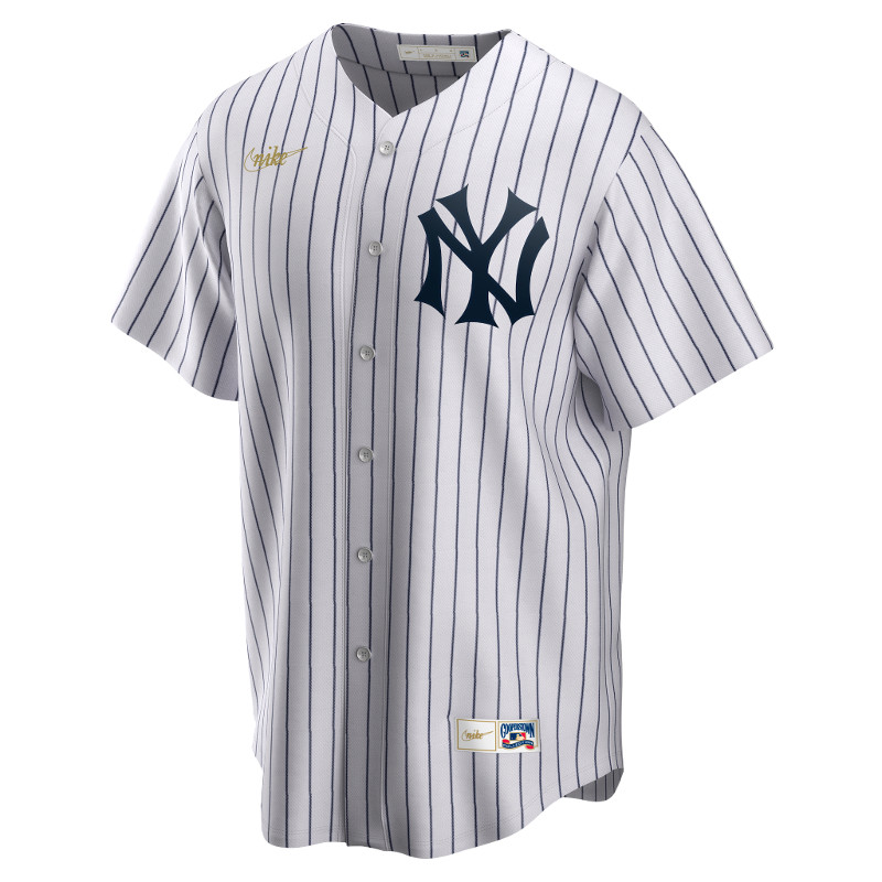 Men's Nike Mickey Mantle New York Yankees Cooperstown Collection Navy  Pinstripe Jersey