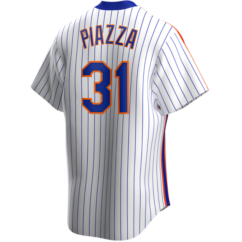 Men's Nike Mike Piazza New York Mets Cooperstown Collection Royal Pinstripe  Jersey