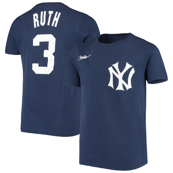Youth Nike Babe Ruth New York Yankees Navy Name & Number T-Shirt (2024) Youth Nike Babe Ruth New York Yankees Navy Name & Number T-Shirt (2024)