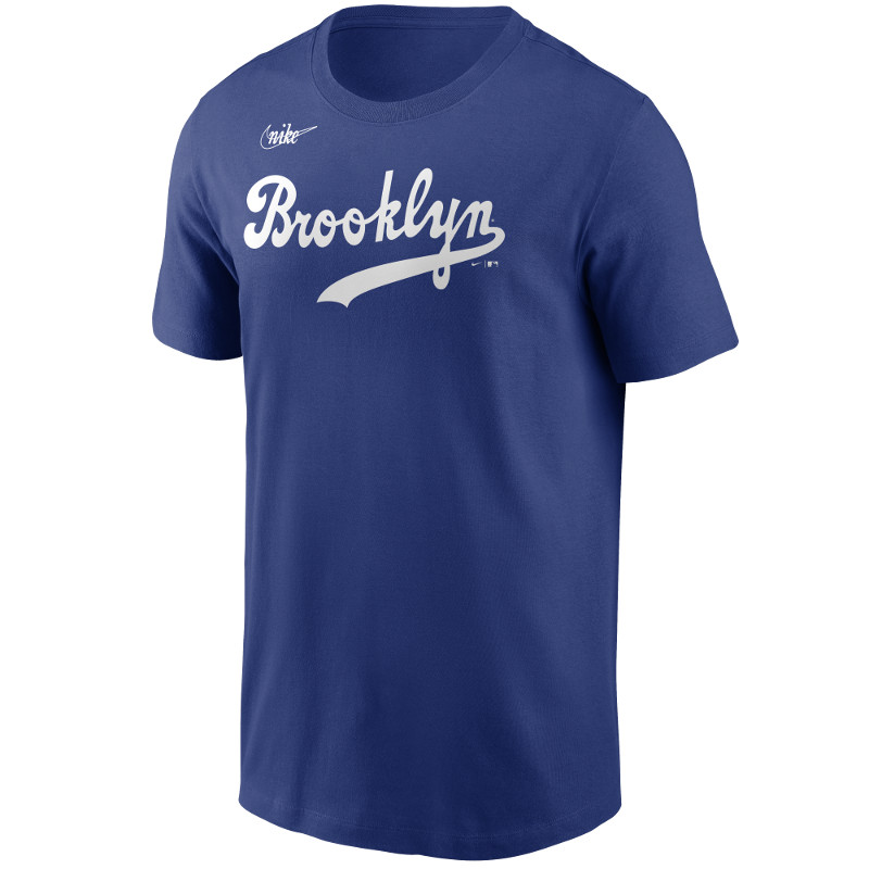 Men’s Nike Jackie Robinson Brooklyn Dodgers Cooperstown Collection Name & Number Royal T-Shirt Men’s Nike Jackie Robinson Brooklyn Dodgers Cooperstown Collection Name & Number Royal T-Shirt