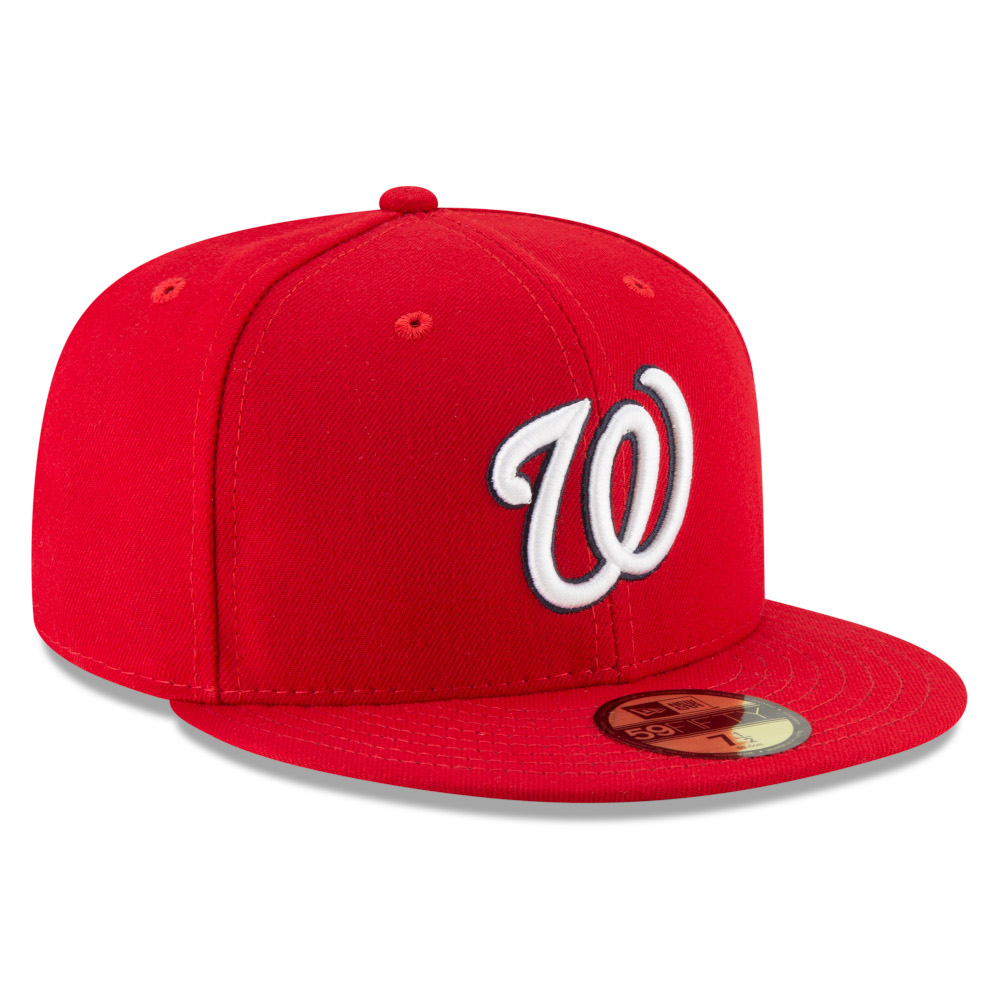 Men's New Era Washington Nationals Red On-Field 59FIFTY Fitted Cap Men's New Era Washington Nationals Red On-Field 59FIFTY Fitted Cap