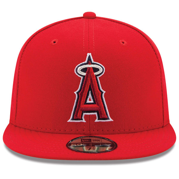 Men's New Era Los Angeles Angels Red On-Field 59FIFTY Fitted Cap Men's New Era Los Angeles Angels Red On-Field 59FIFTY Fitted Cap