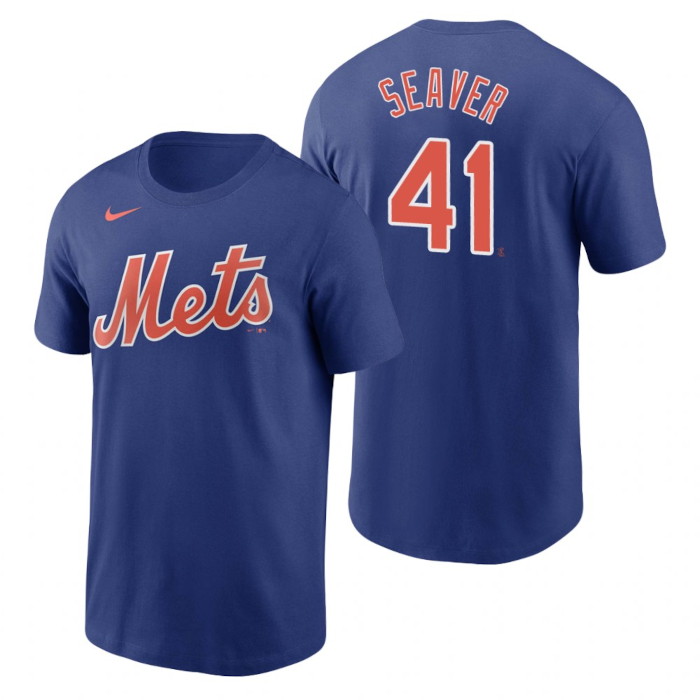 Men’s Nike Tom Seaver New York Mets Cooperstown Collection Name & Number Royal T-Shirt