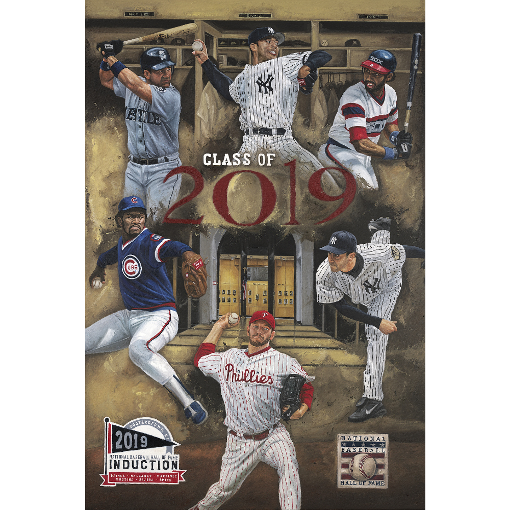 2019 Hall of Fame Induction Class Canvas 16 x 24 Giclee by Artist Justyn Farano Limited Edition of 100