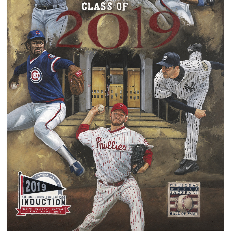 2019 Hall of Fame Induction Class Canvas 16 x 24 Giclee by Artist Justyn Farano Limited Edition of 100
