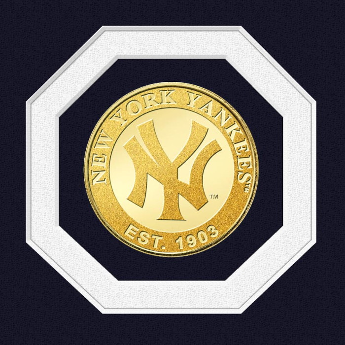 Highland Mint Yogi Berra Hall of Fame Plaque Bronze Coin 13 x 16 Photo Mint