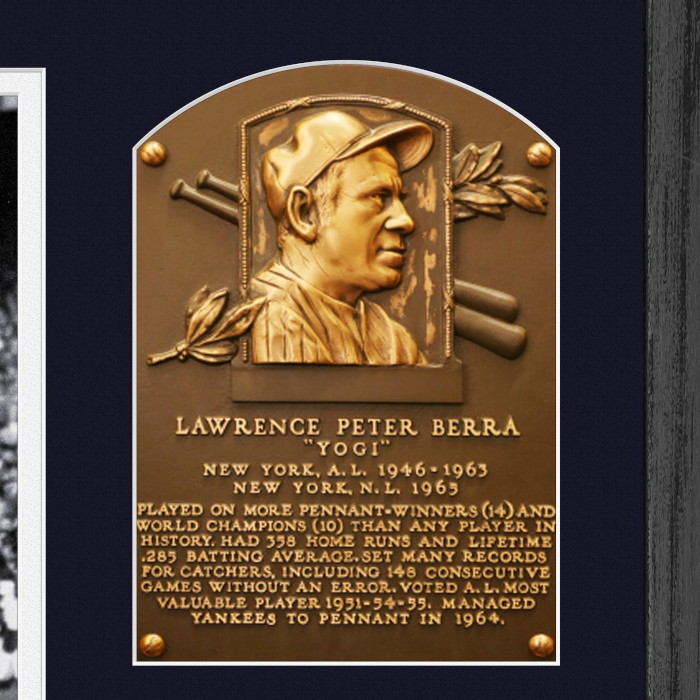 Highland Mint Yogi Berra Hall of Fame Plaque Bronze Coin 13 x 16 Photo Mint