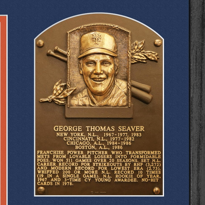 Highland Mint Tom Seaver Hall of Fame Plaque Bronze Coin 13 x 16 Photo Mint