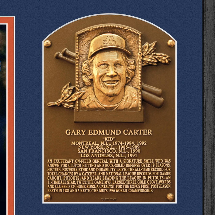 Highland Mint Gary Carter Hall of Fame Plaque Bronze Coin 13 x 16 Photo Mint