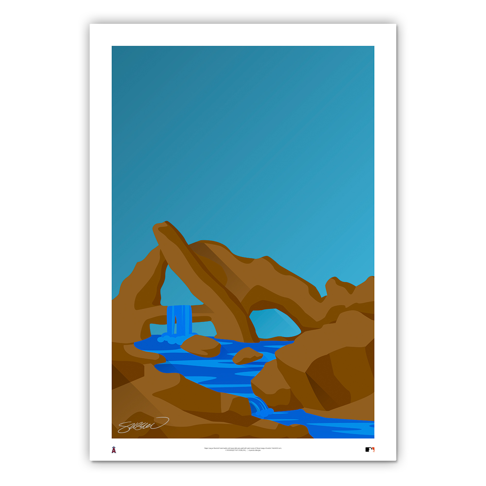 Angel Stadium #2 Minimalist Ballpark Collection 14 x 20 Fine Art Print by artist S. Preston Angel Stadium #2 Minimalist Ballpark Collection 14 x 20 Fine Art Print by artist S. Preston