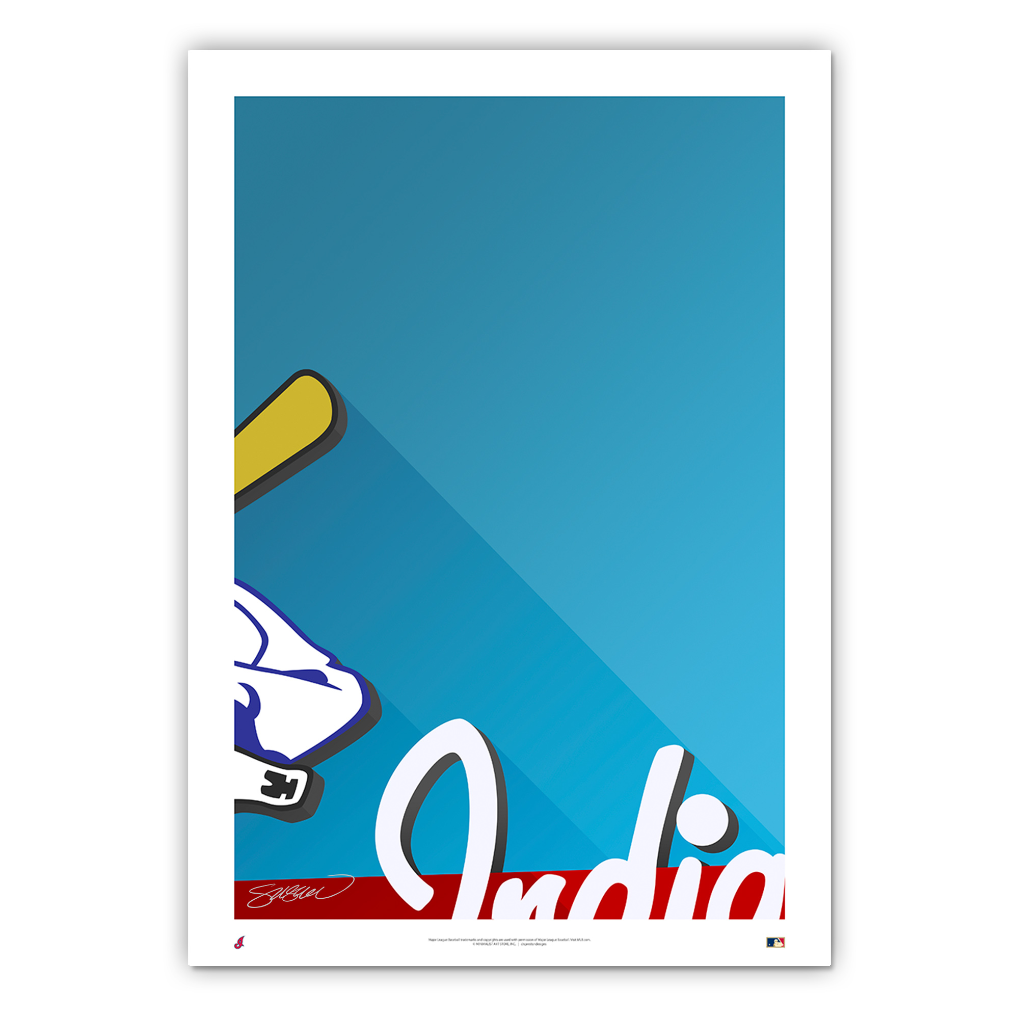 Municipal Stadium Minimalist Ballpark Collection 14 x 20 Fine Art Print by artist S. Preston