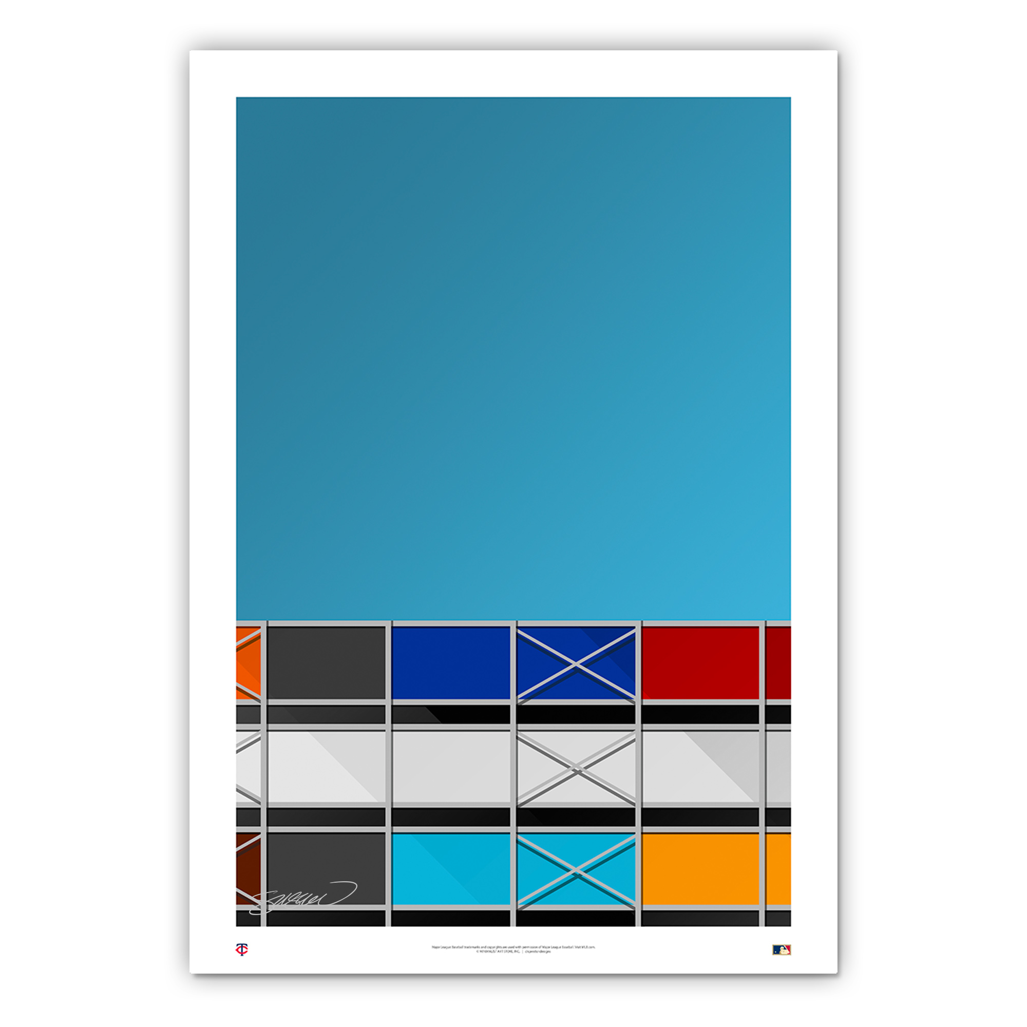 Metropolitan Stadium Minimalist Ballpark Collection 14 x 20 Fine Art Print by artist S. Preston Metropolitan Stadium Minimalist Ballpark Collection 14 x 20 Fine Art Print by artist S. Preston