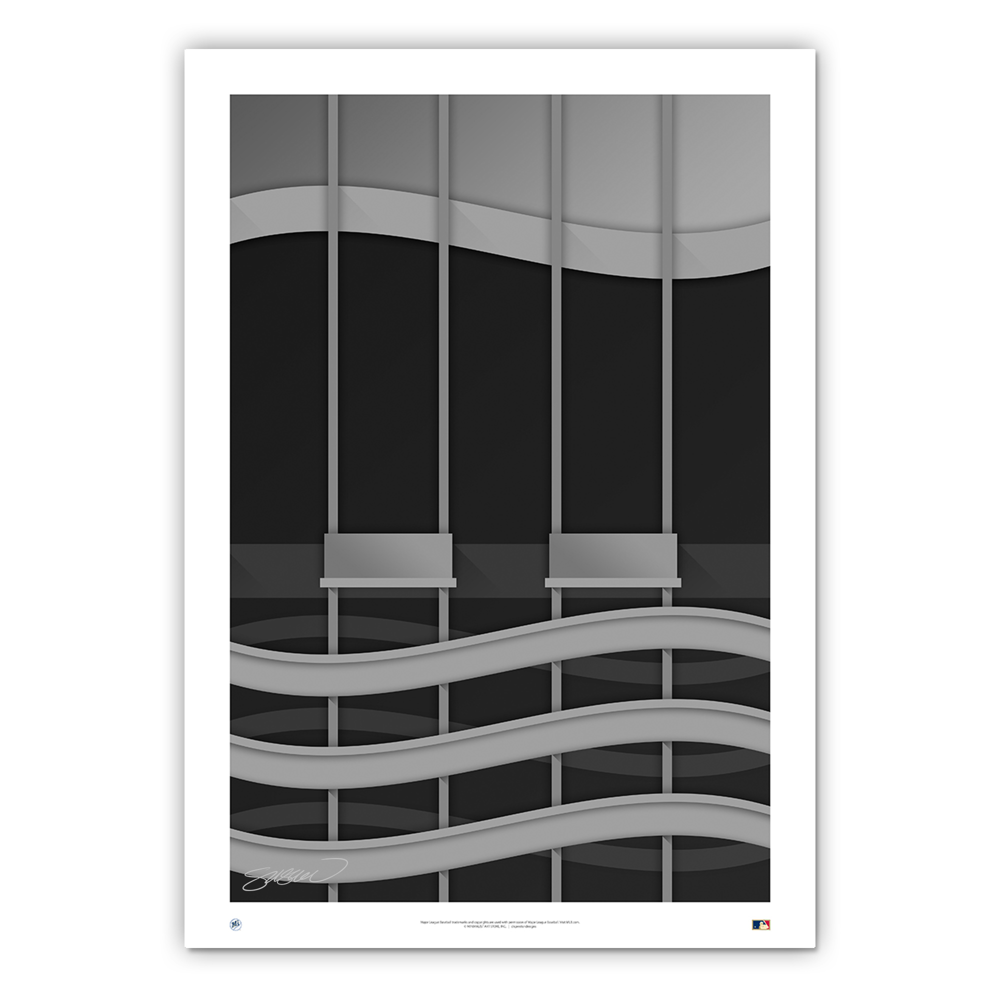 Kingdome Minimalist Ballpark Collection 14 x 20 Fine Art Print by artist S. Preston Kingdome Minimalist Ballpark Collection 14 x 20 Fine Art Print by artist S. Preston