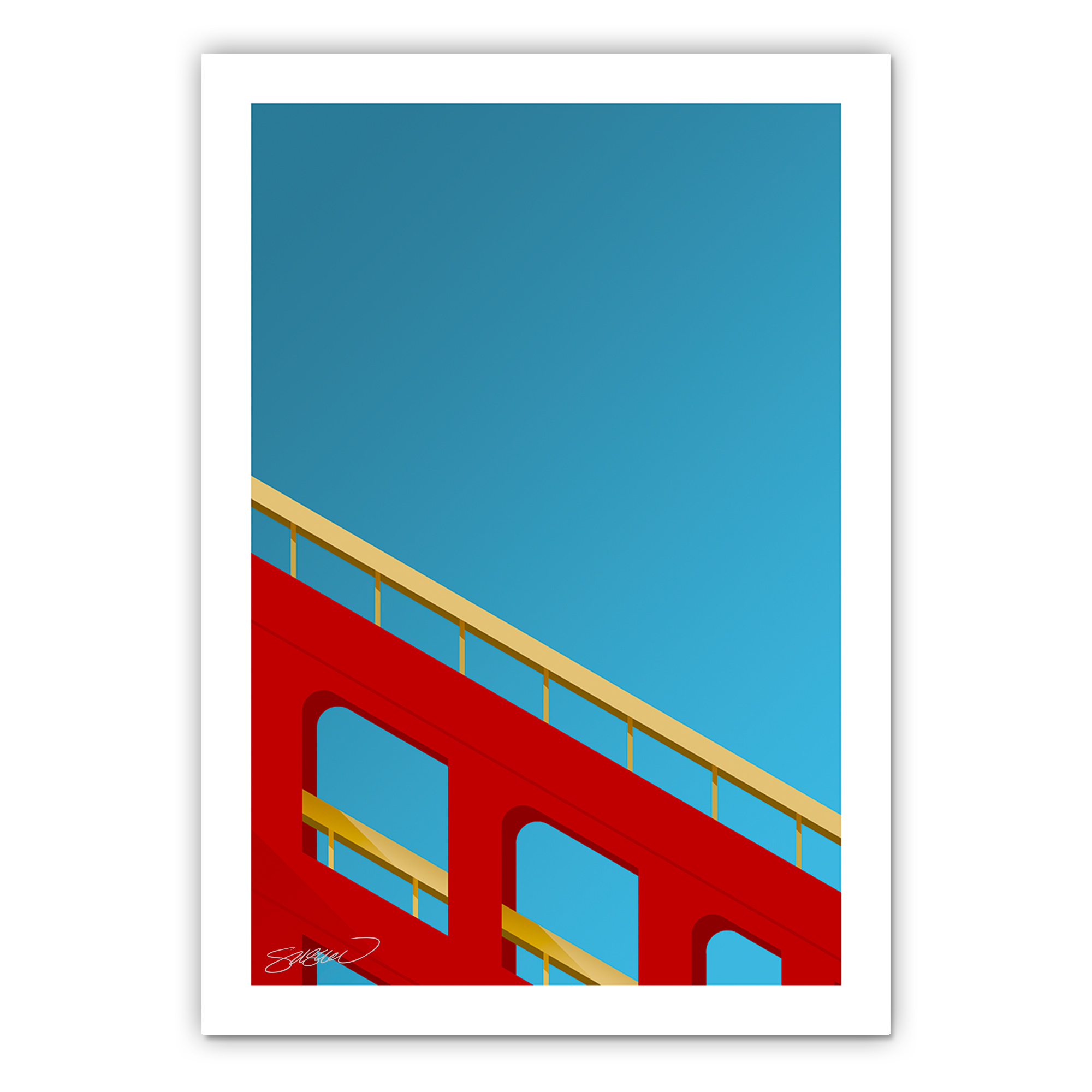 Candlestick Park Minimalist Ballpark Collection 14 x 20 Fine Art Print by artist S. Preston