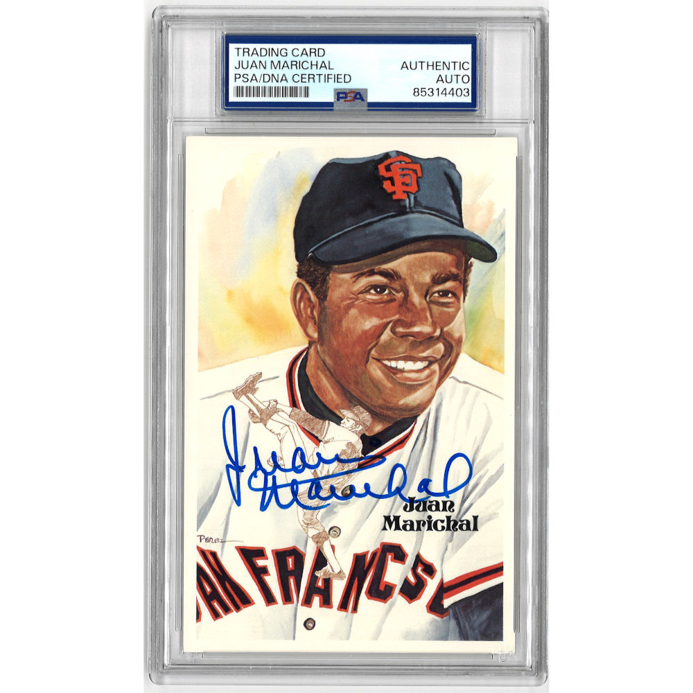 Juan Marichal Autographed Perez-Steele HOF Series Postcard # 183 (PSA-03)