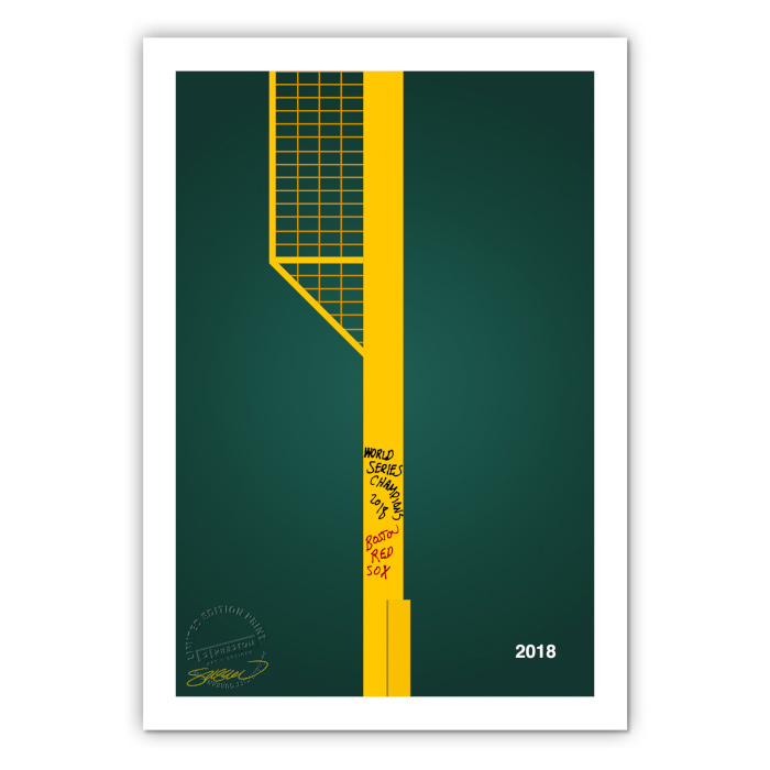 Boston Red Sox 2018 Minimalist World Series Collection 14 x 20 Fine Art Print by artist S. Preston - Ltd Ed of 200 Boston Red Sox 2018 Minimalist World Series Collection 14 x 20 Fine Art Print by artist S. Preston - Ltd Ed of 200