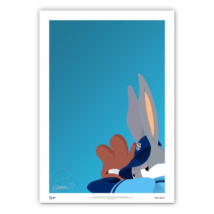 Tampa Bay Rays Baseball Bugs Minimalist Looney Tunes Collection 14 x 20 Fine Art Print by artist S. Preston - Ltd Ed of 100 Tampa Bay Rays Baseball Bugs Minimalist Looney Tunes Collection 14 x 20 Fine Art Print by artist S. Preston - Ltd Ed of 100
