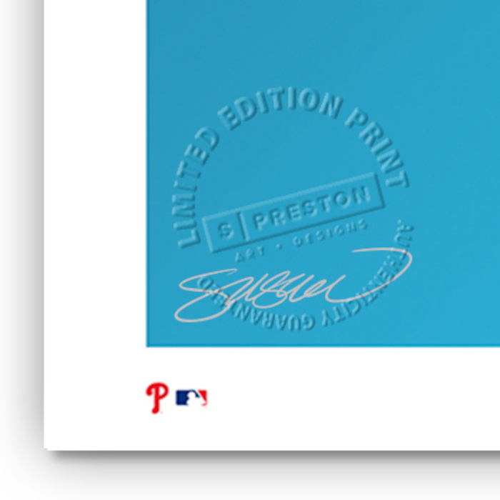 Philadelphia Phillies Baseball Bugs Minimalist Looney Tunes Collection 14 x 20 Fine Art Print by artist S. Preston - Ltd Ed of 100