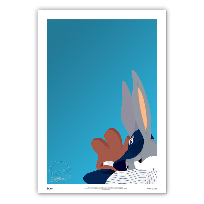New York Yankees Baseball Bugs Minimalist Looney Tunes Collection 14 x 20 Fine Art Print by artist S. Preston - Ltd Ed of 100 New York Yankees Baseball Bugs Minimalist Looney Tunes Collection 14 x 20 Fine Art Print by artist S. Preston - Ltd Ed of 100