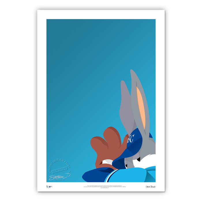 Kansas City Royals Baseball Bugs Minimalist Looney Tunes Collection 14 x 20 Fine Art Print by artist S. Preston - Ltd Ed of 100 Kansas City Royals Baseball Bugs Minimalist Looney Tunes Collection 14 x 20 Fine Art Print by artist S. Preston - Ltd Ed of 100
