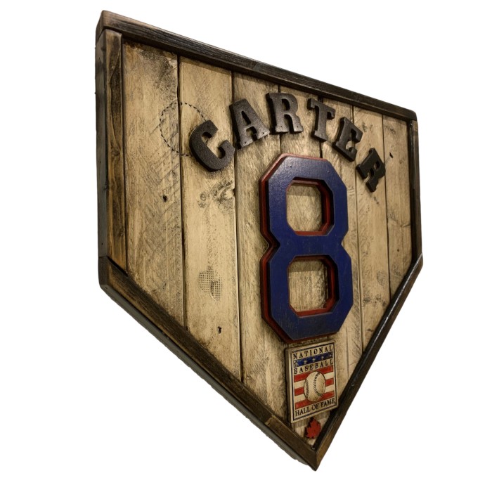 Gary Carter Hall of Fame Vintage Distressed Wood 18.5 Inch Legacy Home Plate Ltd Ed of 250 (Montreal)