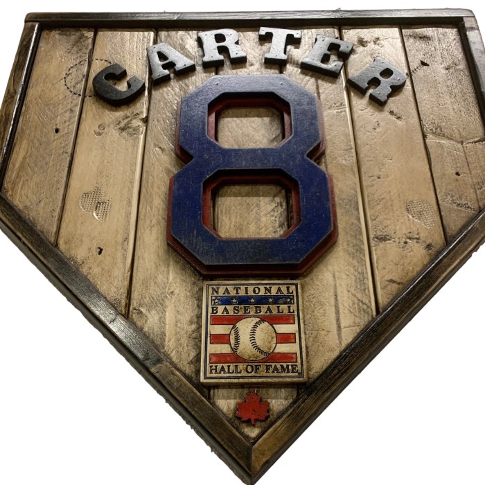 Gary Carter Hall of Fame Vintage Distressed Wood 18.5 Inch Legacy Home Plate Ltd Ed of 250 (Montreal)