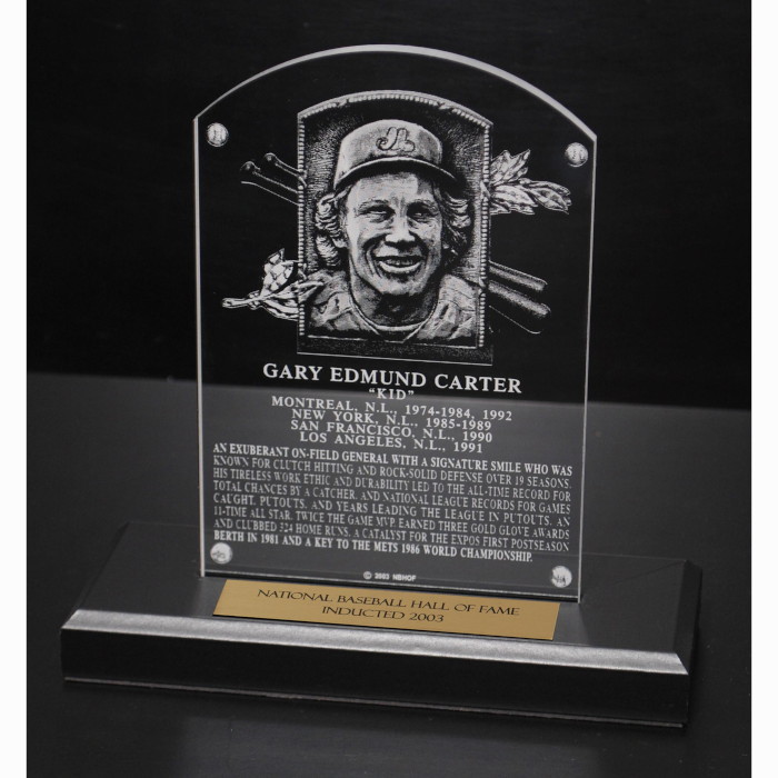 Gary Carter Acrylic Replica Hall of Fame Plaque
