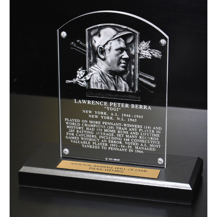 Yogi Berra Acrylic Replica Hall of Fame Plaque