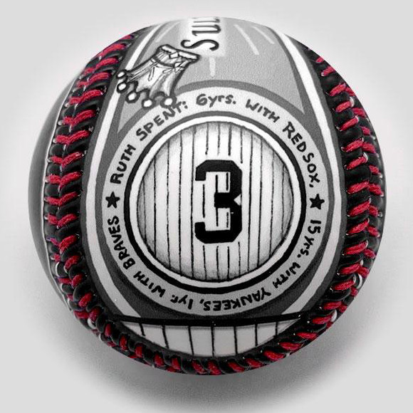 Babe Ruth G.O.A.T. Unforgettaballs Limited Commemorative Baseball with Lucite Gift Box