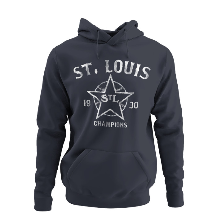 Unisex Teambrown Champions 1930 St. Louis Stars Premium Navy Hooded Sweatshirt Unisex Teambrown Champions 1930 St. Louis Stars Premium Navy Hooded Sweatshirt