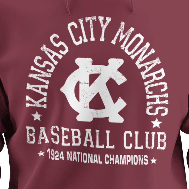 Unisex Teambrown Champions 1924 Kansas City Monarchs Premium Maroon Hooded Sweatshirt